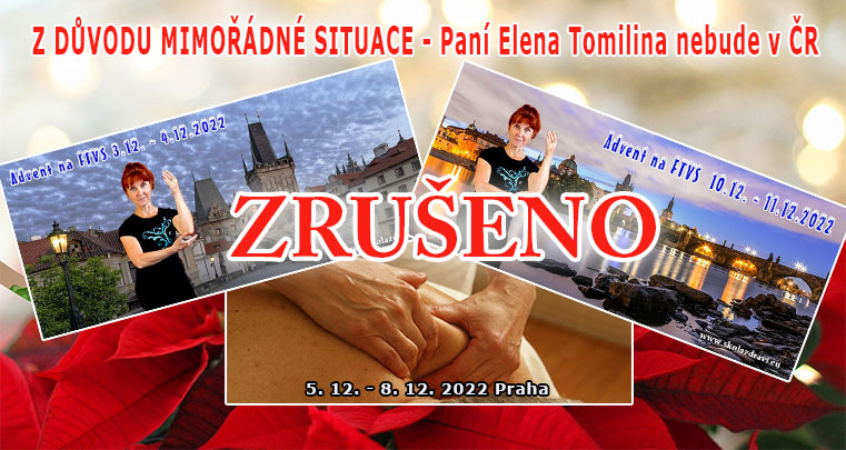 Prosincové kurzy a masáže v Praze ZRUŠENY!